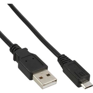 Kabel USB InLine USB-A - microUSB 0.3 m Czarny (31703)