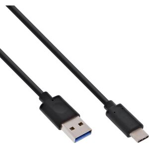 Kabel USB InLine USB-A - USB-C 0.3 m Czarny (35717)