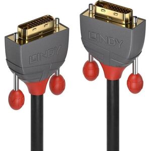 Kabel Lindy DVI-D - DVI-D 0.5m szary (36220)
