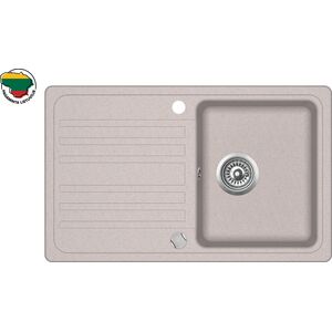 Zlewozmywak Aquasanita Dirbtinio granito virtuvinė plautuvė Aquasanita Notus SQ101, 110 Beige