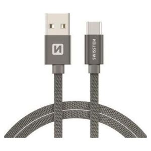 Kabel USB Swissten USB-A - USB-C 1.2 m Szary (SW-QU-TYPC-3.1-1.2m-GR)