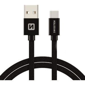 Kabel USB Swissten USB-A - USB-C 1.2 m Czarny (SW-QU-TYPC-3.1-1.2m-BK)