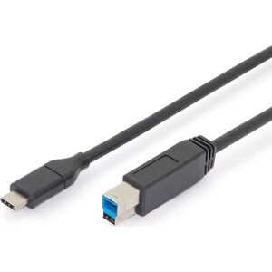 Kabel USB Digitus USB-C - 1 m Czarny (AK-300149-010-S)