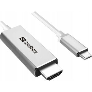 Kabel USB Sandberg USB-C - HDMI 2 m Srebrny (136-21)