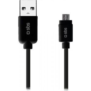 Kabel USB SBS Mobile USB-A - microUSB 1 m Czarny (LTHL200)