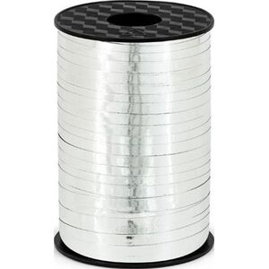 Party Deco Wstążka plastikowa metalizowana srebrna, 5 mm uniwersalny