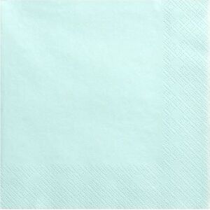 Party Deco Serwetki papierowe, blady turkus, 33x33 cm., 20 szt. uniwersalny