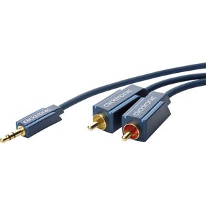 Kabel Clicktronic Jack 3.5mm - RCA (Cinch) x2 2m granatowy (70467)