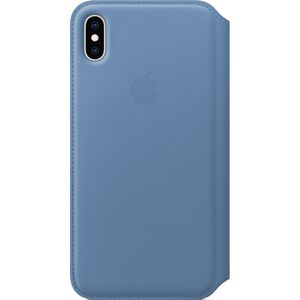 Apple Etui skórzane folio iPhone XS Max - chabrowe