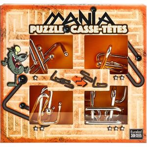 G3 Łamigłówki metalowe 4szt Puzzle mania pomarańczowy