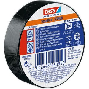 Tesa Taśma elektroizolacyjna 5000V PVC 10m 15mm czarna 53988-00005-00