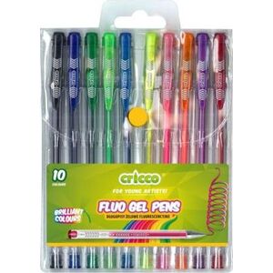 Cricco Długopisy żelowe fluorescencyjne 10 kolorów