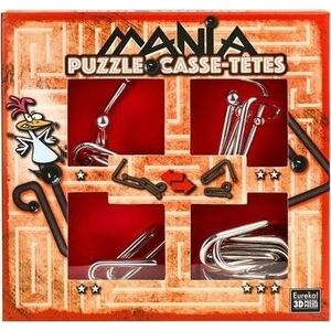 G3 Łamigłówki metalowe 4 szt Puzzle mania czerwony