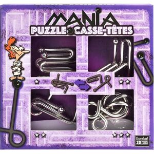 G3 Łamigłówki metalowe 4 szt Puzzle mania fioletowy