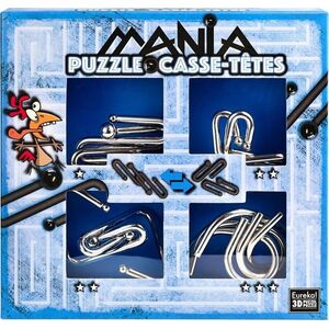 G3 Łamigłówki metalowe 4 szt Puzzle mania niebieski