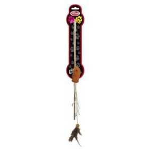 Aqua Nova PETNOVA ZABAWKA D/KOTA WEDKA Z RYBKA 40CM CAT-ROD-WOOD-1 4238