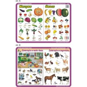 Visual System Podkładka edu. 003 - Warzywa, owoce, zwierzęta