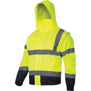 Lahti Pro Kurtka Ostrzegawcza Ocieplana z Odpinanymi Rękawami żółta 2XL (L4092505)