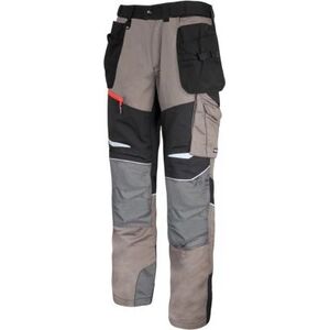 Lahti Pro Spodnie Khaki-czarne ze Wstawkami ze Stretchu 3XL (L4050906)