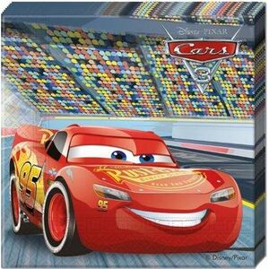 PROCOS Serwetki urodzinowe Cars 3 - 33 cm - 20 szt. uniwersalny
