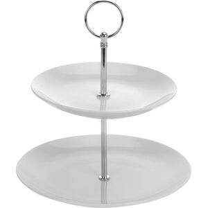 Excellent Houseware Patera 2-piętrowa na ciastka ciasto porcelanowa uniwersalny