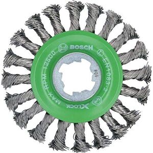 Bosch Bosch X-LOCK disc brush Heavy for Inox 115mm, knotted (115mm diameter, 0.5 mm wire)