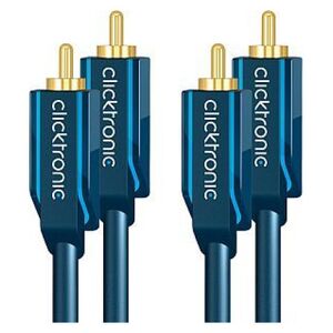 Kabel Clicktronic RCA (Cinch) x2 - RCA (Cinch) x2 1m granatowy (70377)