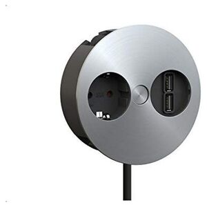 Listwa zasilająca Bachmann Bachmann TWIST 1x CEE7 / 3 + USB stainless steel