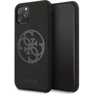 Guess Guess GUHCN58LS4GBK iPhone 11 Pro black/czarny hard case Silicone 4G Tone On Tone