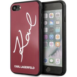 Karl Lagerfeld Karl Lagerfeld KLHCI8DLKSRE iPhone 7/8 czerwony/red hard case Signature Glitter