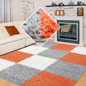 Alfa dywan Shaggy Life pomarańczowo-szary 160x230cm (22637475)