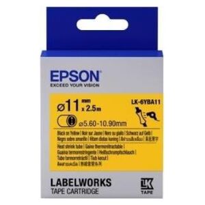 Epson Epson Epson Label Cartridge Heat Shrink Tube (HST) LK-6YBA11 Black/Yellow D11mm (2.5m)
