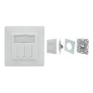 Digitus Assmann DIGITUS WALLPLATE FOR KEYSTONE/JACKS 80X80 FRAME GE
