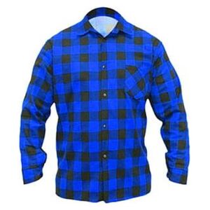 Dedra Koszula flanelowa niebieska w kratę Dedra BH51F2-XXXL