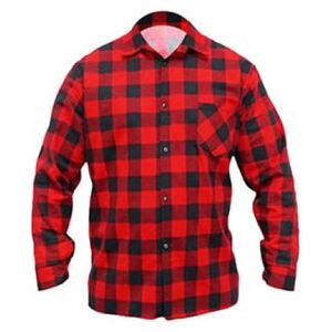Dedra Koszula flanelowa czerwona w kratę Dedra BH51F1-S