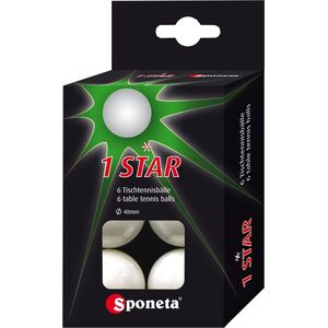 Sponeta Piłeczki Do Tenisa Stołowego 1 Gwiazdka 6 Sztuk