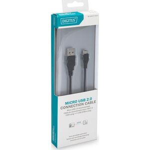 Kabel USB Digitus USB-A - 1 m Czarny (DB-300127-010-S)