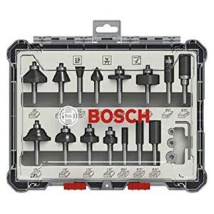 Bosch BOSCH ZESTAW FREZÓW 15szt. UCHWYT 1/4 B2607017473