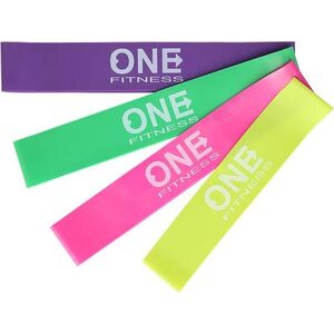 One Fitness Mini Band PBF-SET04 różne poziomy oporu w zestawie wielokolorowy 4 szt.