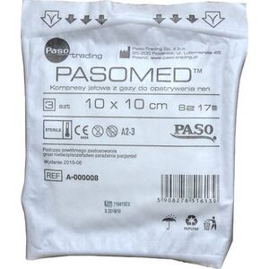 Paso-trading Kompresy jałowe 10 x 10 cm 3 szt.