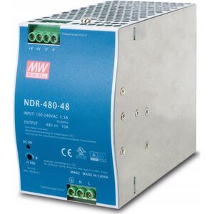 Zasilacz serwerowy Planet Planet PWR-480-48, Mean Well průmyslový zdroj na DIN lištu, nastavitelný 48-56V DC, 480W