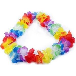 Party Deco Naszyjnik hawajski - tęczowy - 90 cm - 1 szt. uniwersalny