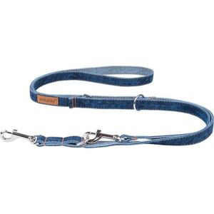 Amiplay Amiplay - smycz regulowana 6 in 1 dla psa, Jeans Denim, rozmiar S, 100-200 cm x 1 cm granatowy