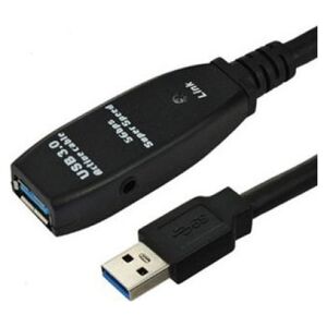 Kabel USB MicroConnect USB-A - USB-A 10 m Czarny (USB3.0AAF10A)