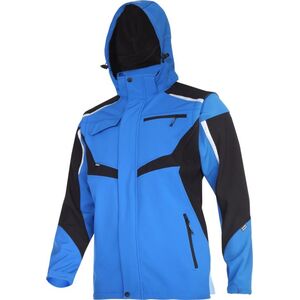 Lahti Pro kurtka softshell z kapturem i odpinanymi rękawami, niebiesko-czarna,"3XL" (L4093006)