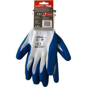 Lahti Pro Rękawice ochronne powlekane niebiesko-białe 7" L210507P