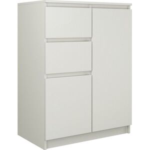 Topeshop KOMODA SZAFKA 2D2S 70CM BIEL DRZWI SZUFLADY