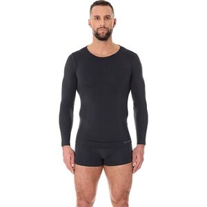 Brubeck Koszulka męska z długim rękawem Comfort Wool grafitowa r. XXL (LS11600)