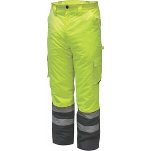 Dedra spodnie ocieplane odblaskowe rozmiar XL, żółte (BH80SP1-XL)