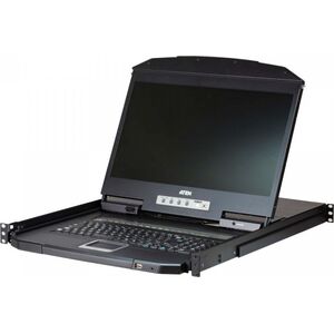Konsola KVM Aten ATEN CL3108NX-ATA-AG ATEN 8-Port Short Depth PS/2-USB VGA Single Rail WideScreen LCD KVM Switch 18,5